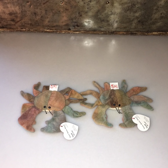 Ty Beanie Babies Claude and Teenie Beanie Babies Claude the Crabs - Picture 7 of 12